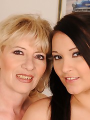 Old-young lesbian lovers Margarette and Lana S