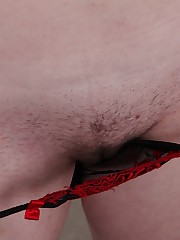 Amateur wife Anya Volcov spreads her hairy pussy.